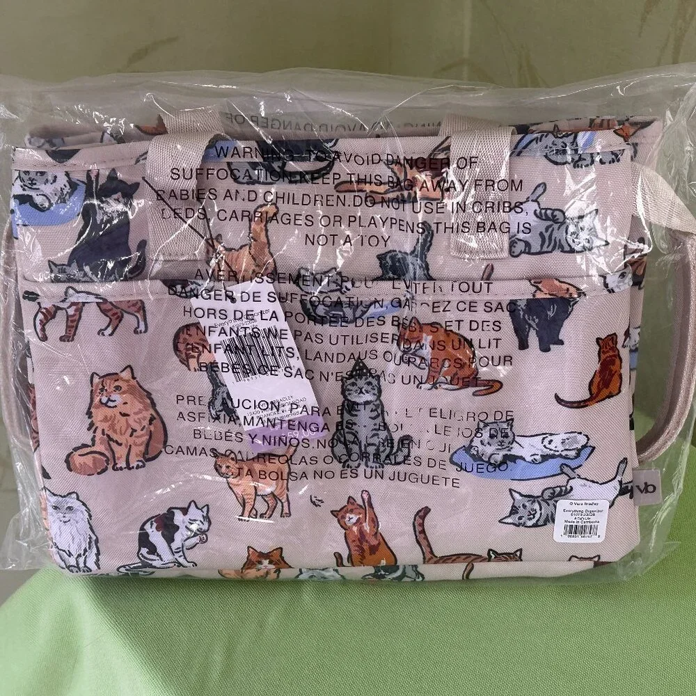 VERA BRADLEY A CAT'S LIFE EVERYTHING ORGANIZER:NWT CATS